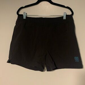 Topo Designs Global Women's Shorts - Black with Red Accents - Size Large